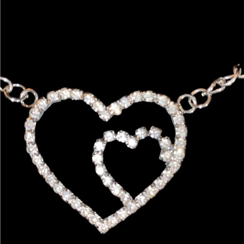 Heart Rhinestone Chain Belt‎